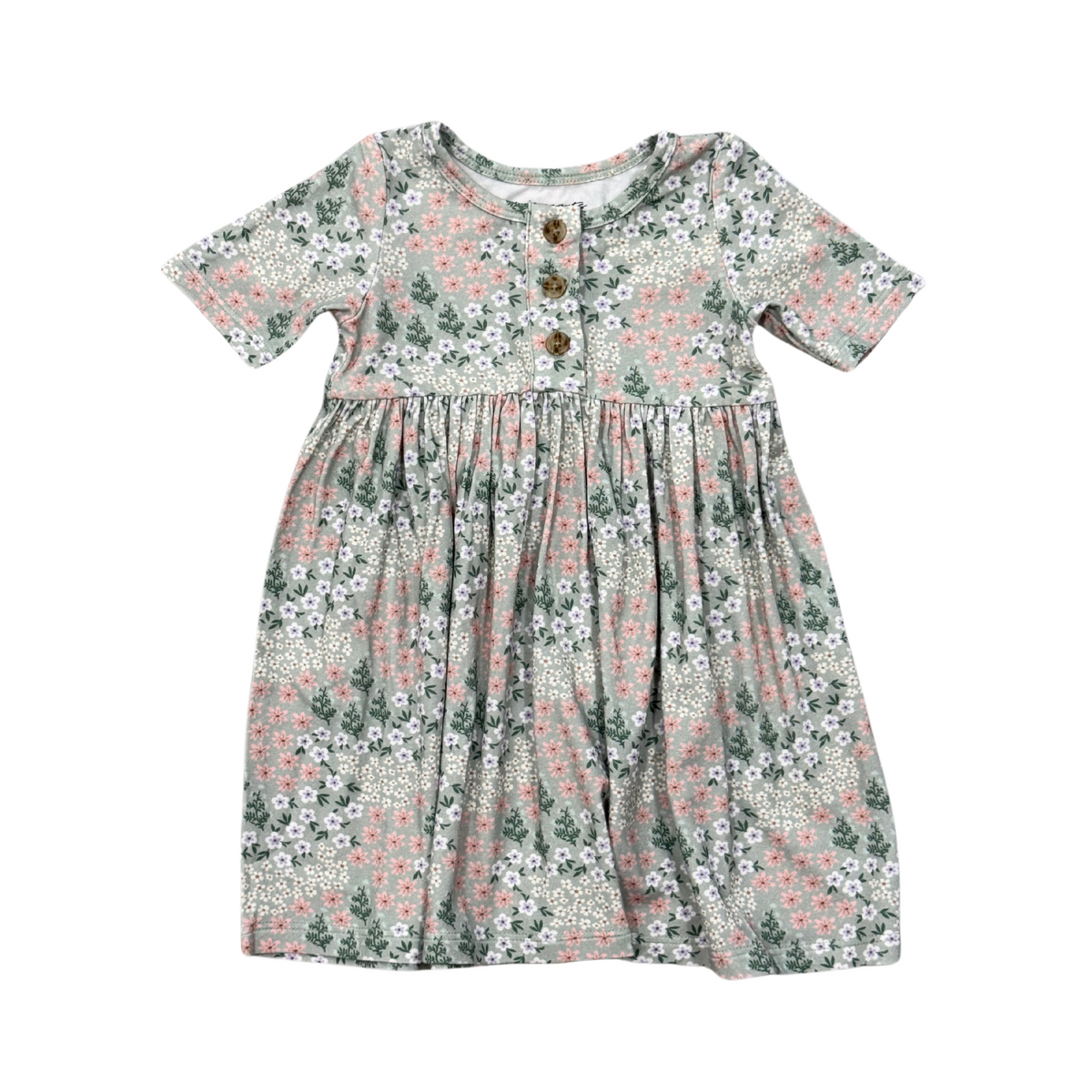 SHORT SLEEVE HENLEY DRESS
