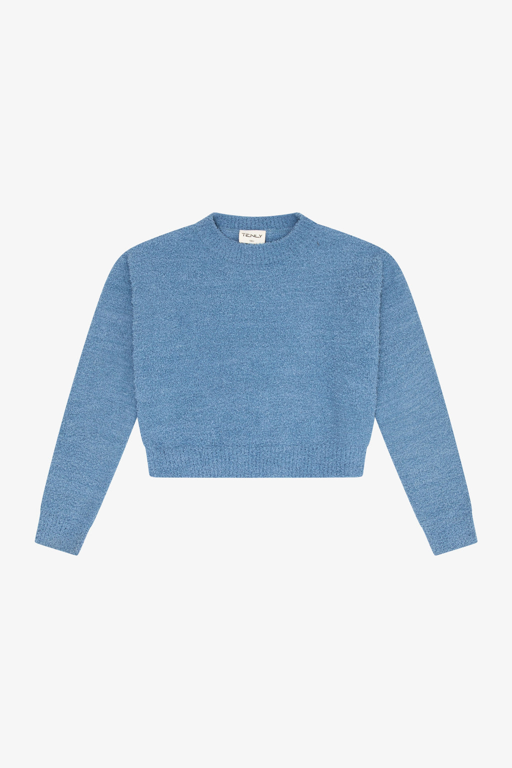 SHERPA CREW NECK SWEATER - Blue