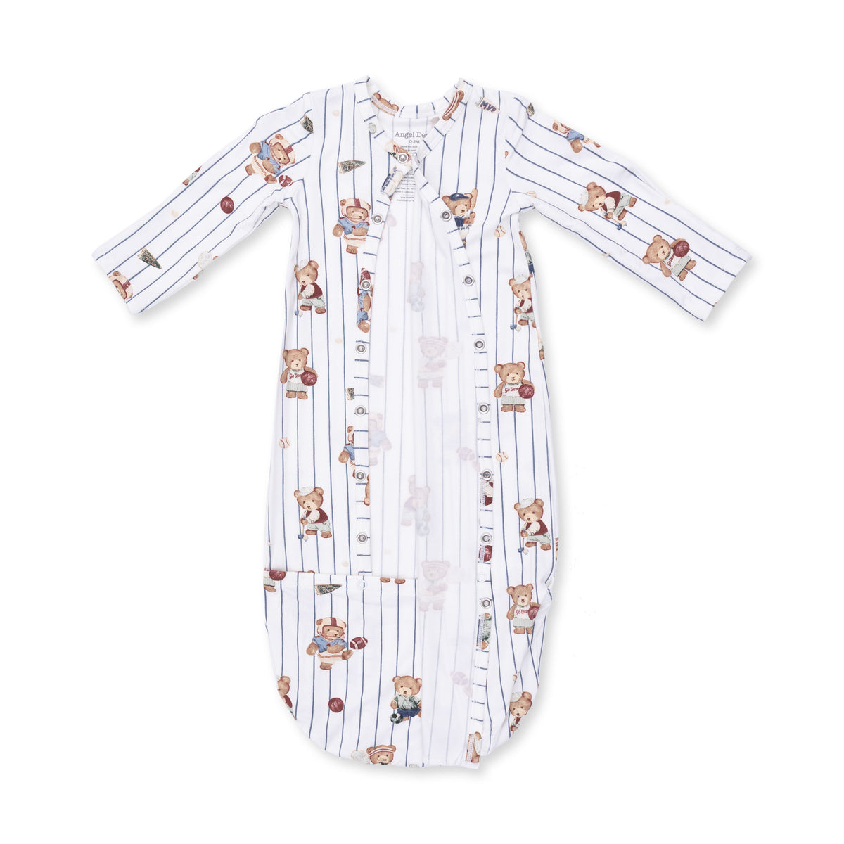 Mixed Sports Bears - Bundle Gown And Knotted Hat 0-3M