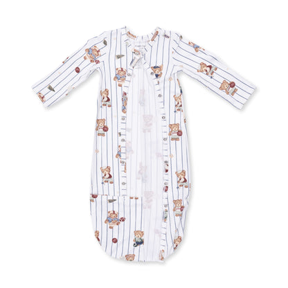 Mixed Sports Bears - Bundle Gown And Knotted Hat 0-3M
