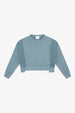 COTTON FLEECE REVERSE INSERT SWEATER - Blue Moon