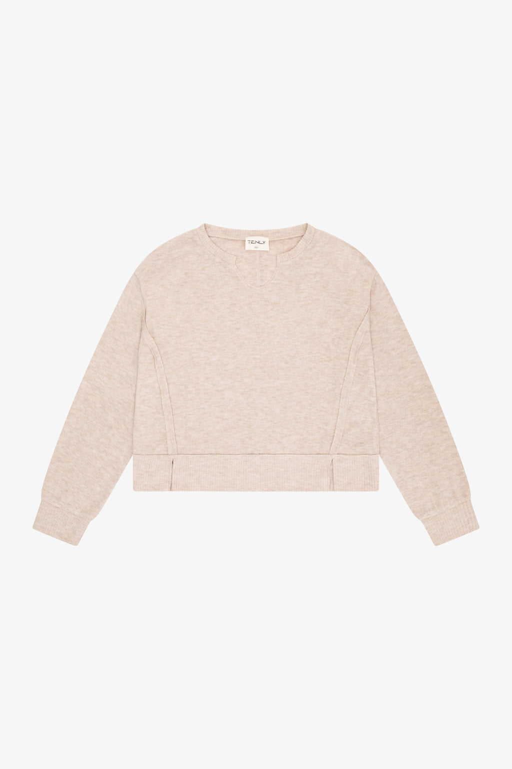 HACCI JERSEY SPLIT TUNIC - Latte