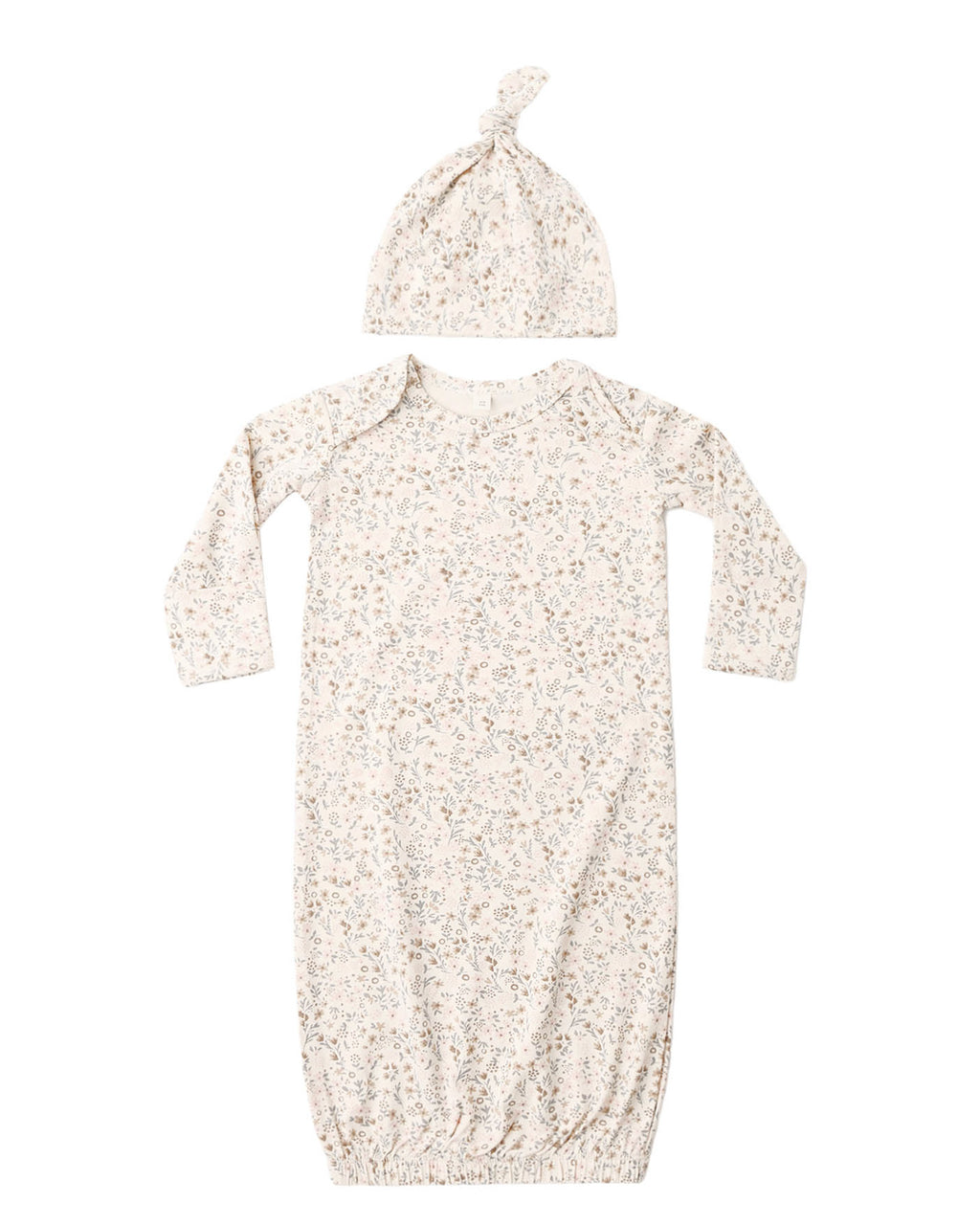 BAMBOO BABY GOWN + HAT SET BLOOM