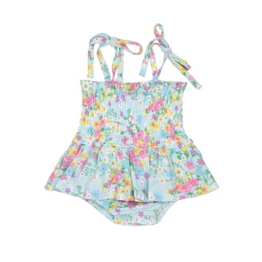 Smocked Bubble W/ Skirt - LITTLE BUTTERCUP FLORAL