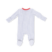 Baseball Stripe - 2 Way Zipper Footie