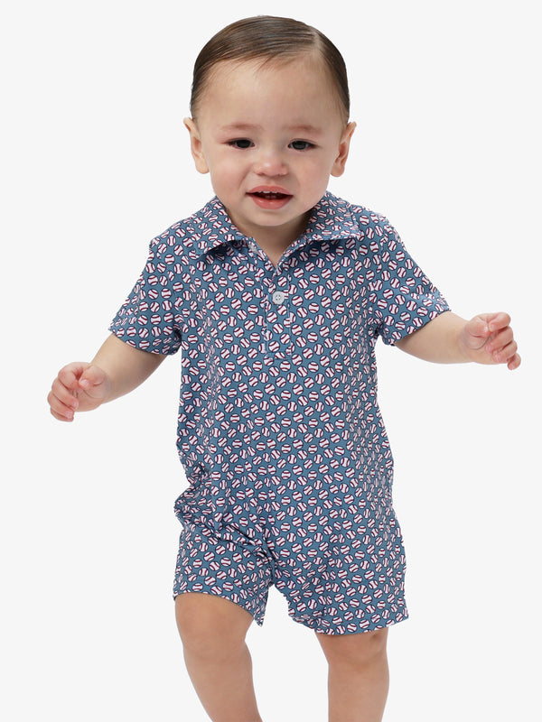 Performance Polo Romper - Home Run
