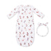 Buckarette Boots - Bundle Gown And Knot Headband 0/3M