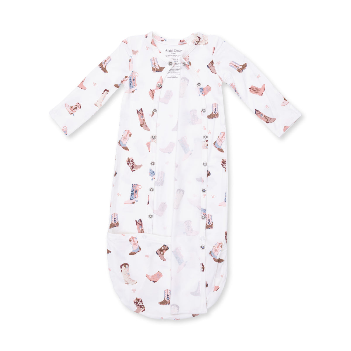 Buckarette Boots - Bundle Gown And Knot Headband 0/3M