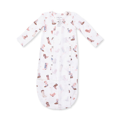 Buckarette Boots - Bundle Gown And Knot Headband 0/3M