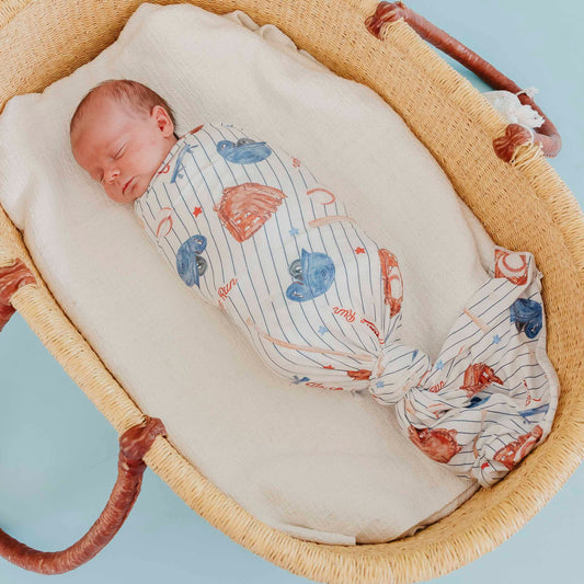 KNIT SWADDLE BLANKET - ALL STAR