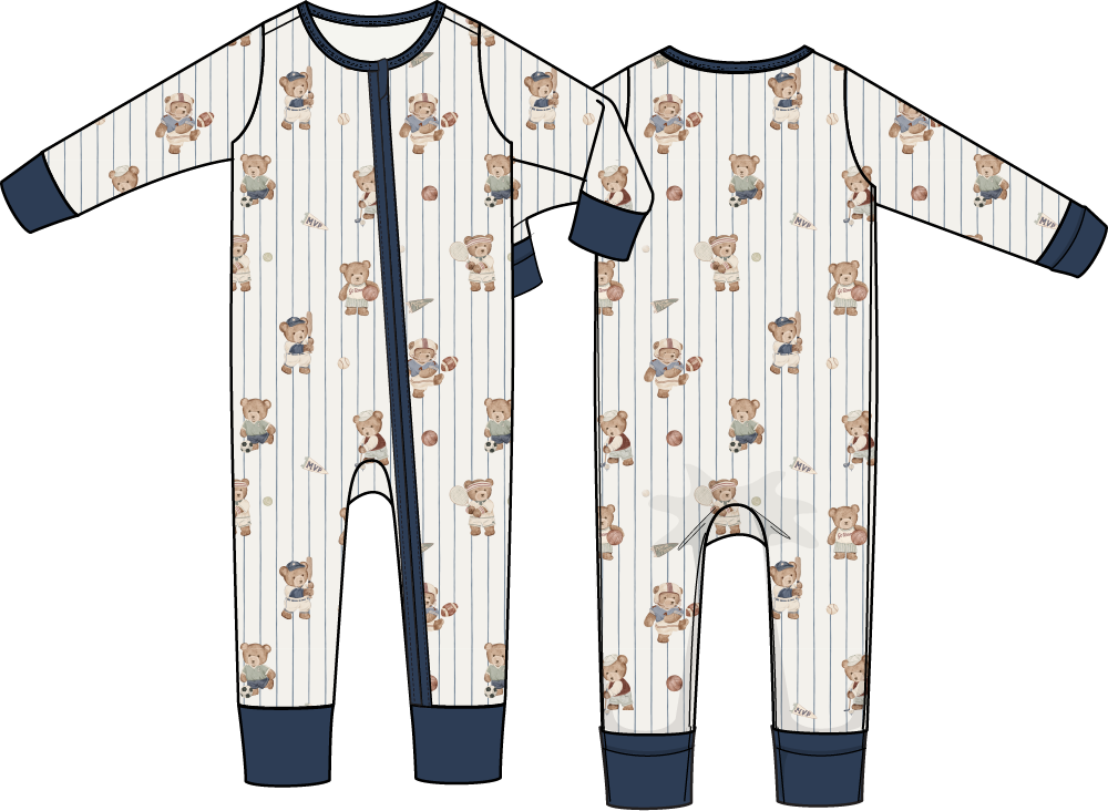 Mixed Sports Bears - Convertible Romper
