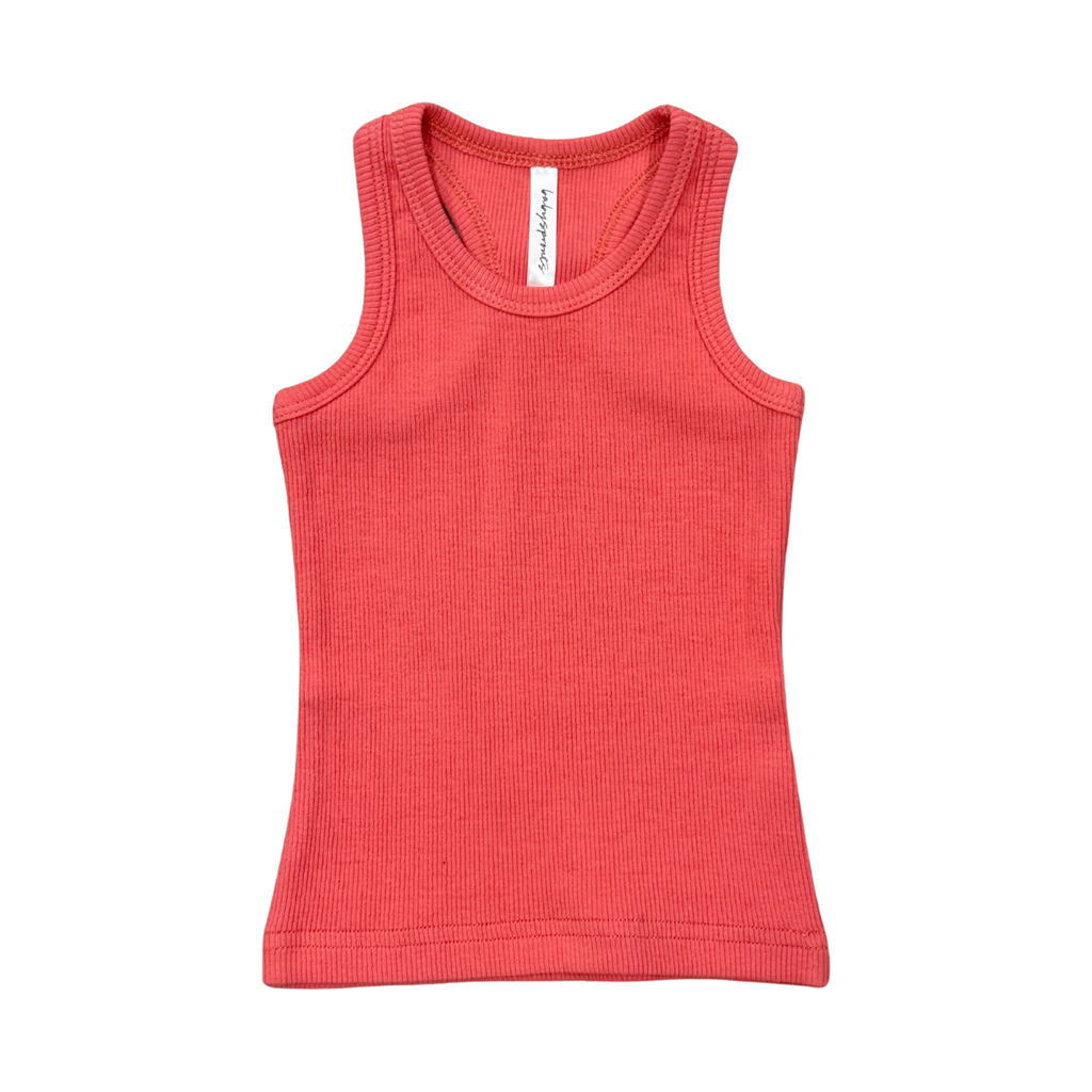 RIBBED TANK - CHERRY PINK