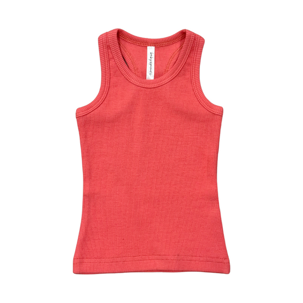 RIBBED TANK - CHERRY PINK