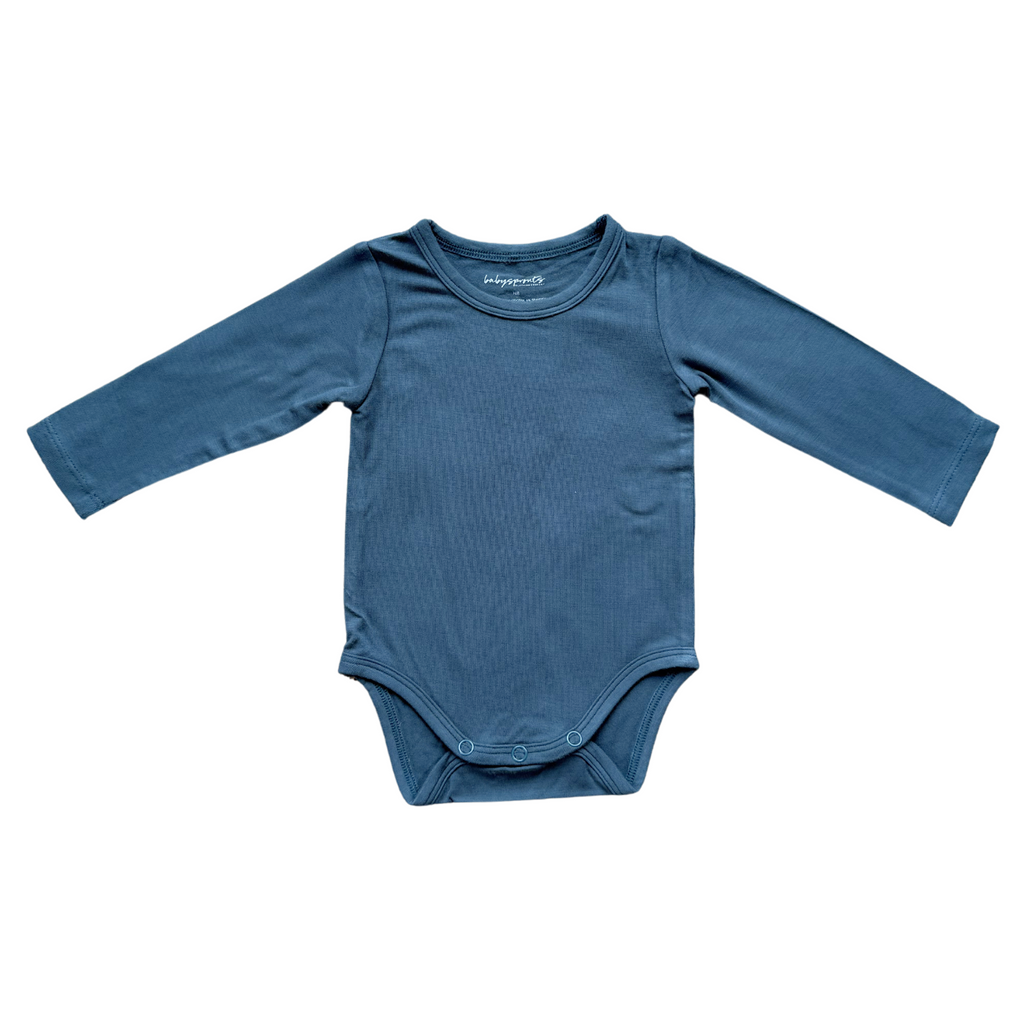 BABY LONG SLEEVE BODYSUIT - MIDNIGHT
