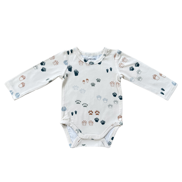 BABY LONG SLEEVE BODYSUIT - FOOTPRINTS