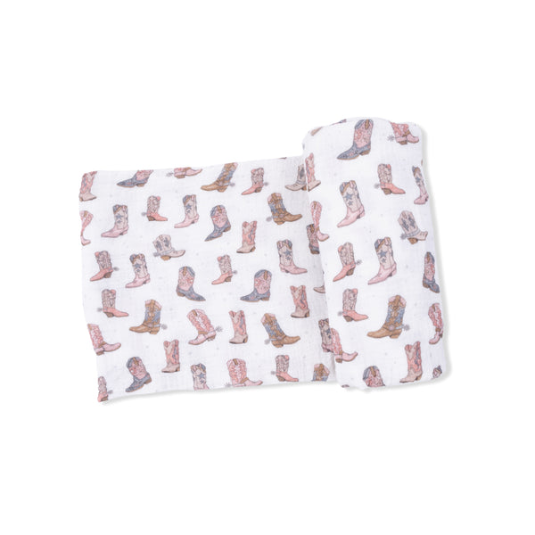 Cowgirl Boots - Swaddle Blanket