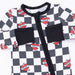 Heart Tattoo Check Black - Convertible Romper