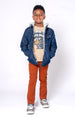 GLEN HOODED SHIRT - Blue