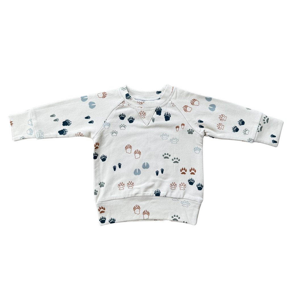 BOY'S RAGLAN SWEATSHIRT - FOOTPRINTS