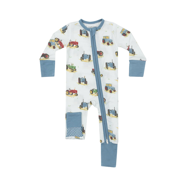 Vintage Tractors - 2 Way Zipper Romper