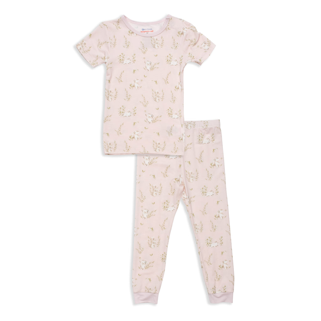 pink hoppily ever after modal magnetic no drama pajama short sleeve set