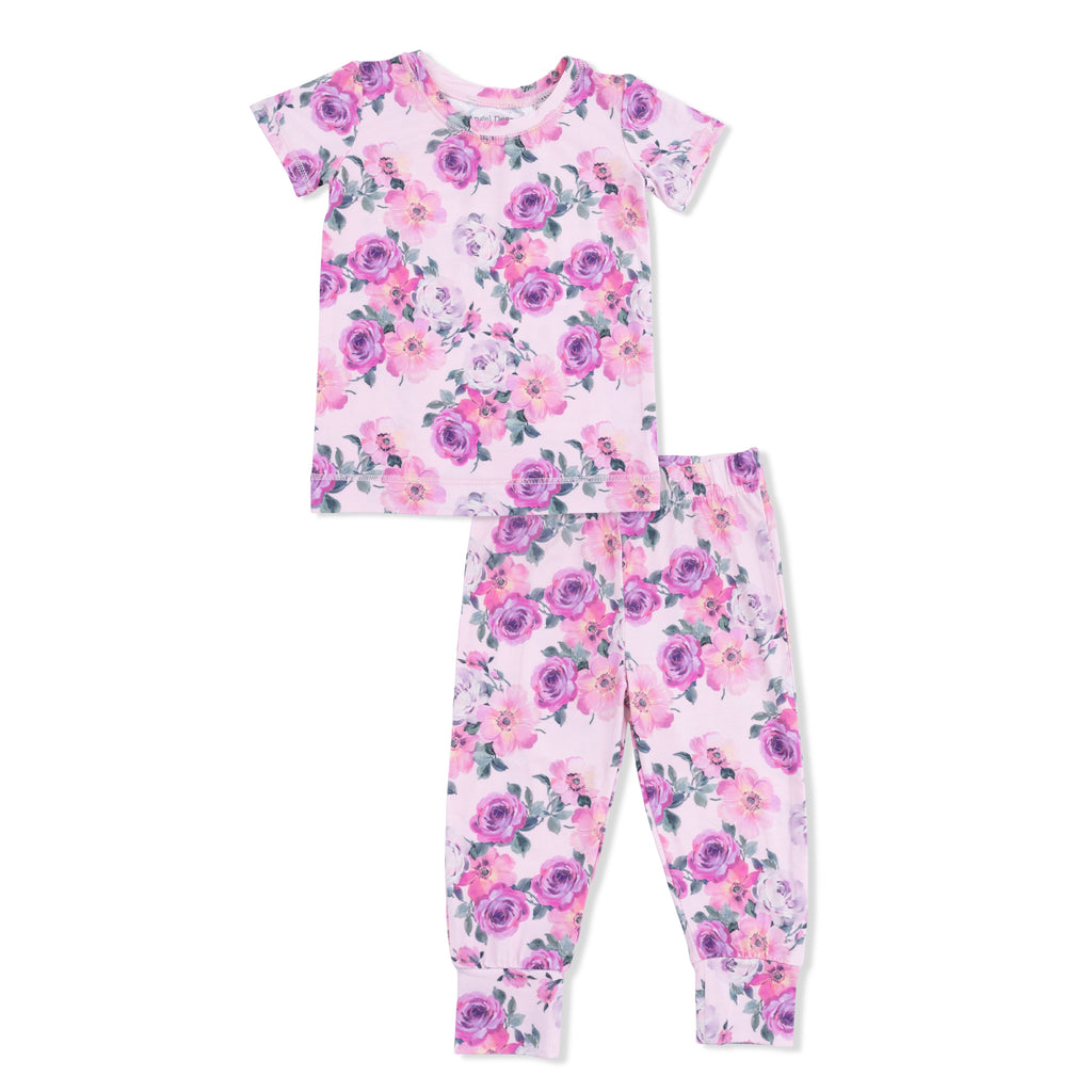 Rose Abundance  Short Sleeve Loungewear Set
