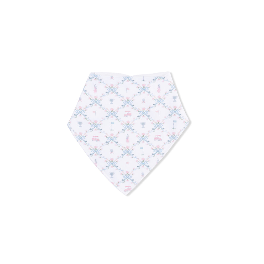 Golf Trellis Pink - Bandana Bib