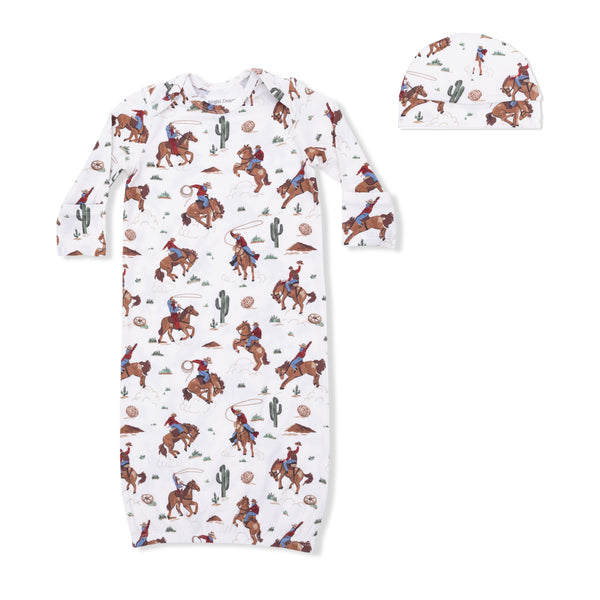 Buckaroo Western - Lap Shoulder Gown & Beanie Hat