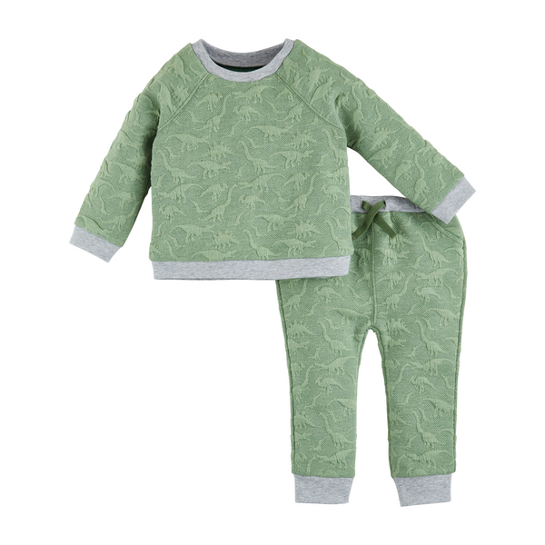 QUILTED DINO BABY OUTFIT