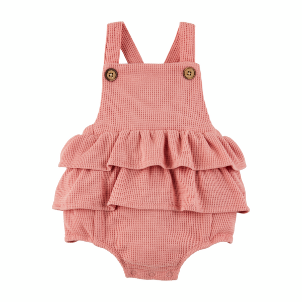 PINK RUFFLE BABY ROMPER