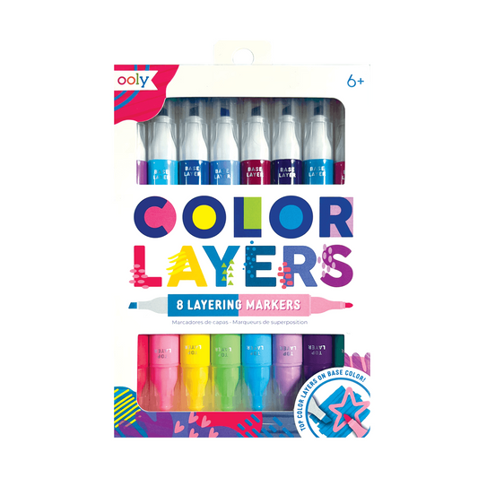 color layers double ended layering markers - set of 8