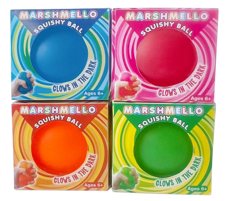 Zorbitz Marshmello Glow In The Dark Squishy Ball