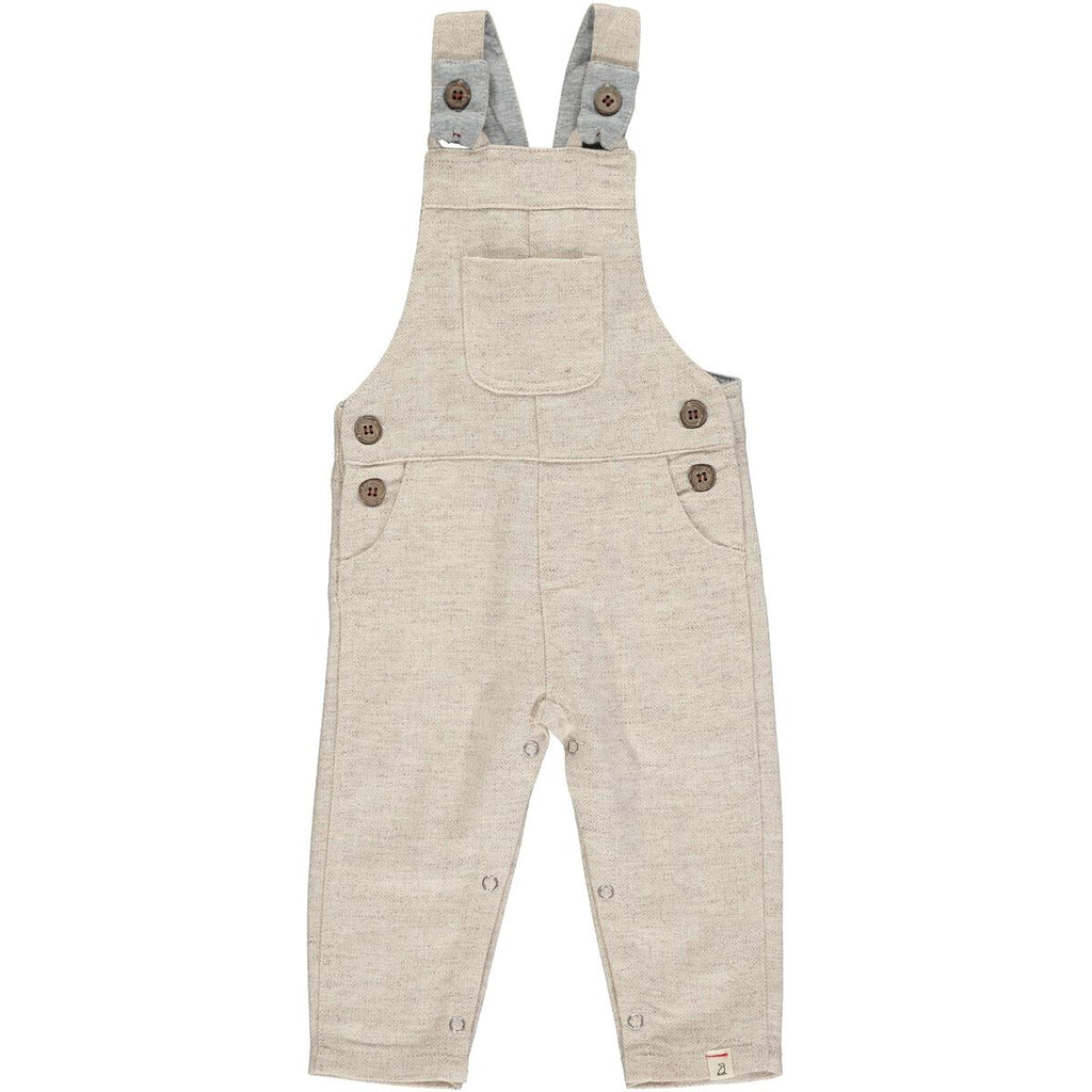 Me and Henry Beige wool woven overalls