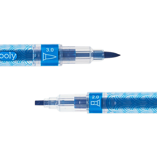 calligraphy duo chisel and brush tip markers