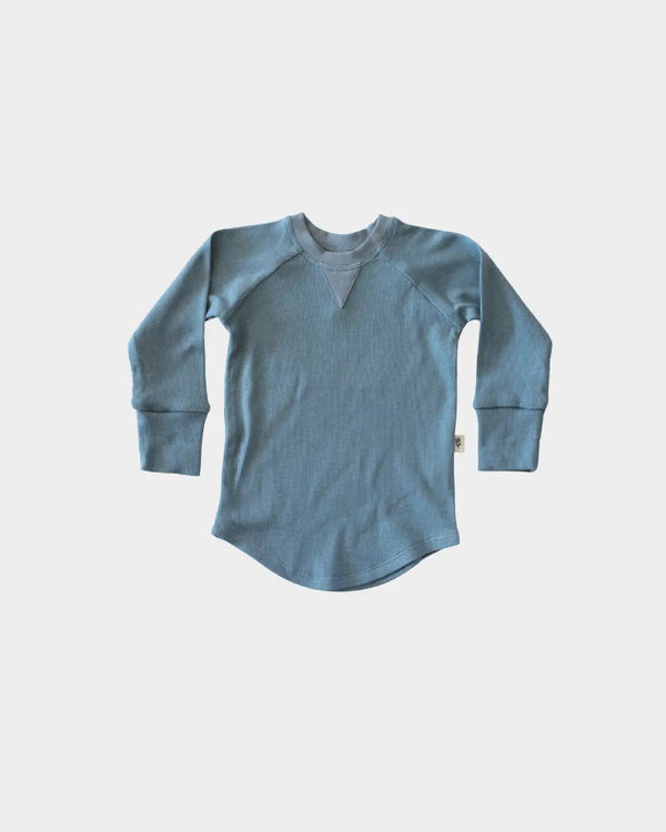 Baby Boy Clothes - Rib Top in Slate Blue