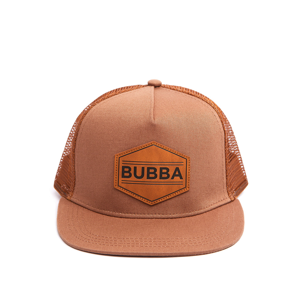 Bubba Brown Kids Trucker Hat Snapback Flat Bill Sun Mesh