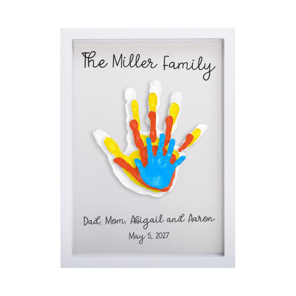 floating family handprint frame