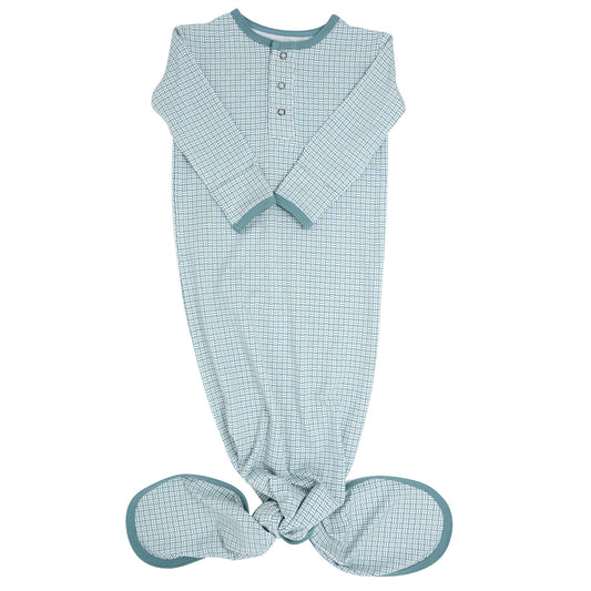 Knotted Gown - Teal Basketweave