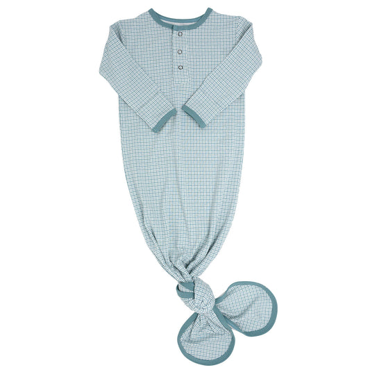 Knotted Gown - Teal Basketweave