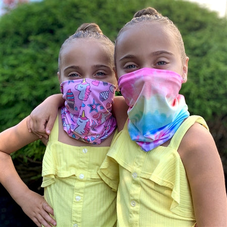 Pastel Tie Dye Gaiter Mask - Size 5-12 Years