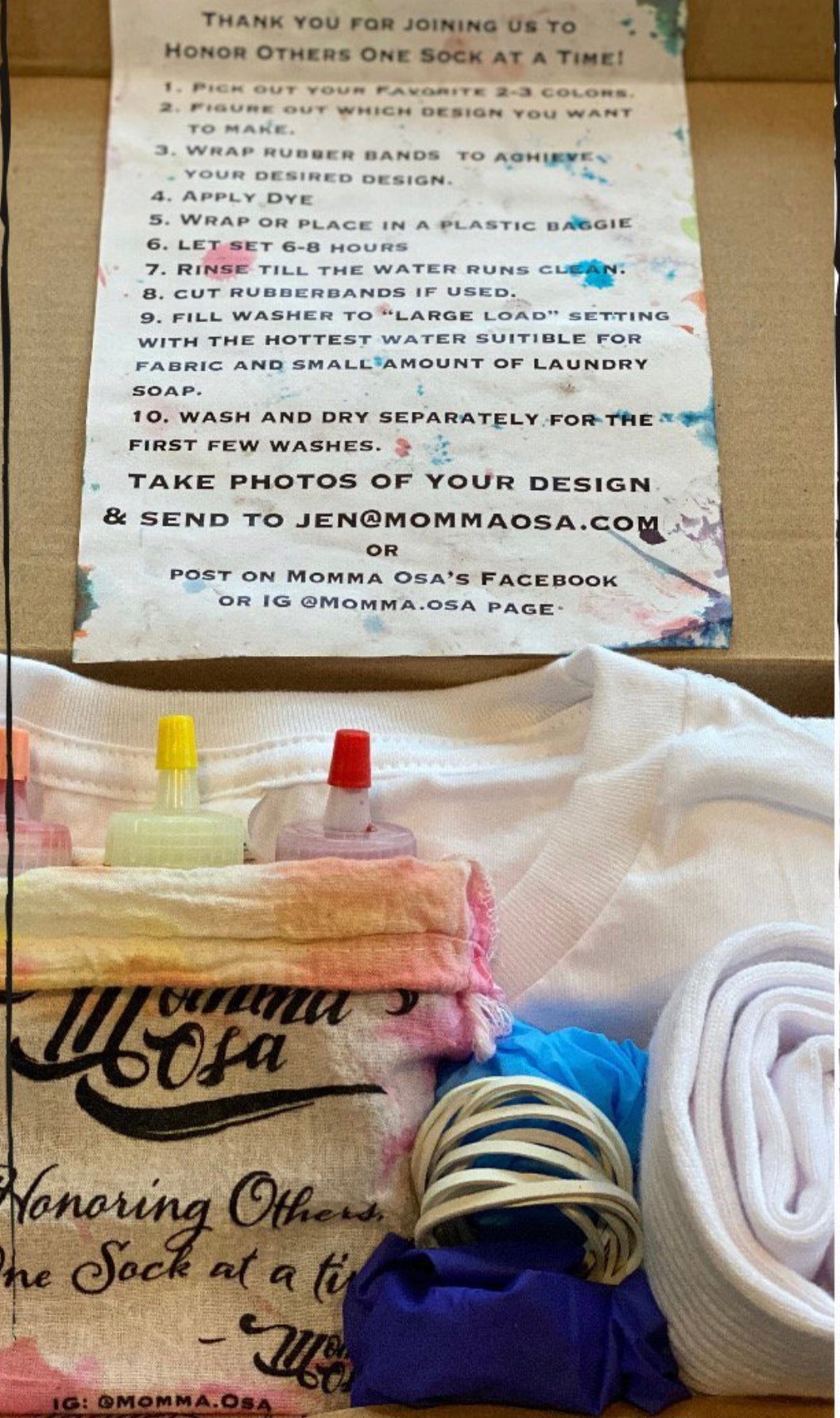 Youth Tie Dye Activity Kit - Sunset