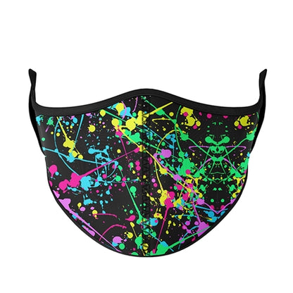 Neon Splatter Face Mask - Size 3-7 Years