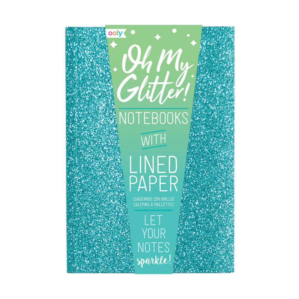 oh my glitter notebooks - blue