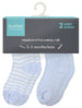 2-Pack Terry Newborn Socks - Baby Blue