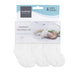 6-Pack Terry Newborn Socks | White