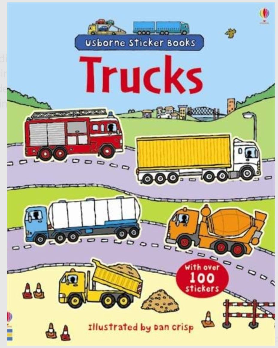 First sticker book - Trucks