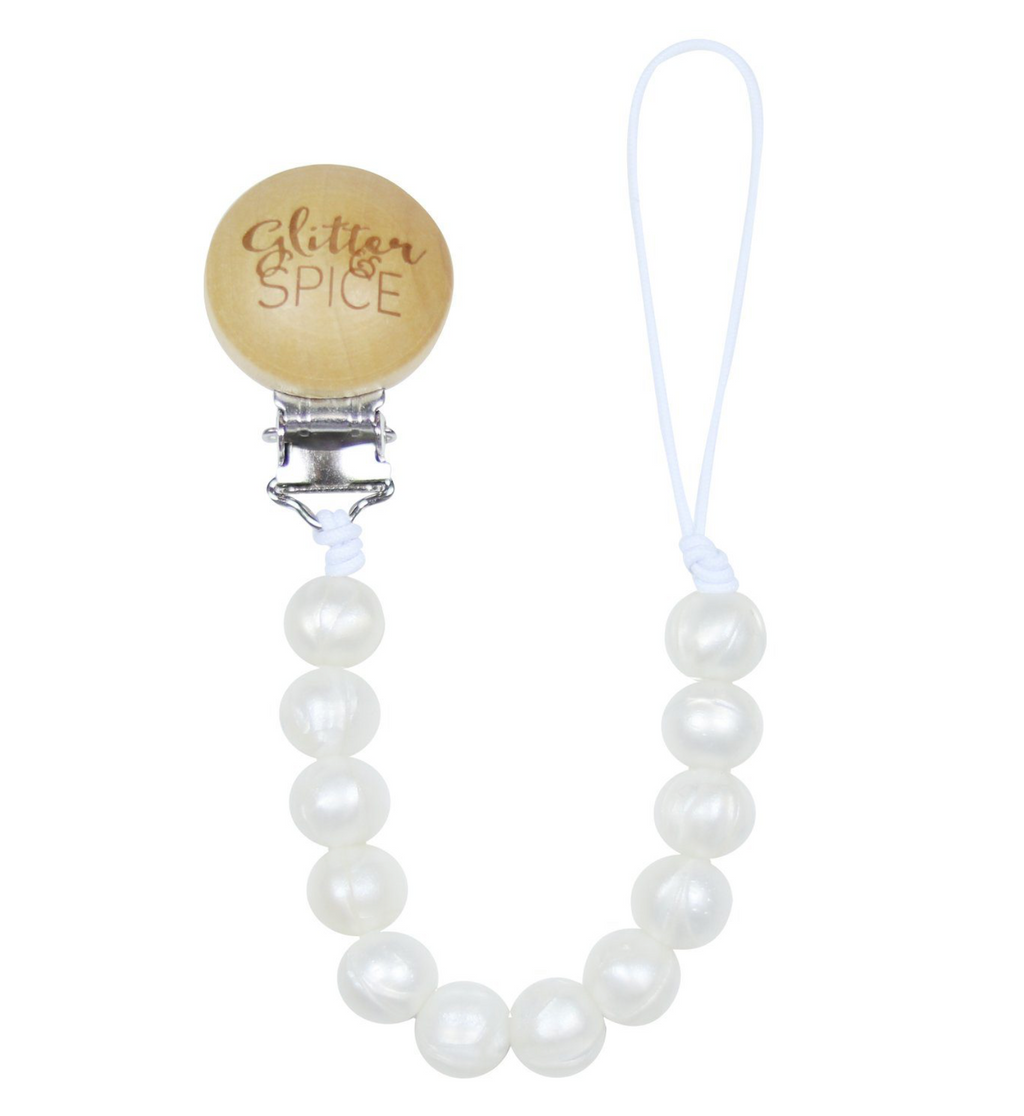 SILICONE PACIFIER CLIP - LACEY