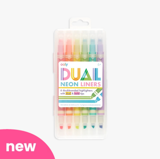 dual liner double-ended neon highlighters