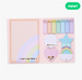 side notes sticky tab note pad - pastel rainbows
