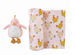 CHICKEN SWADDLE BLANKET AND RATTLE